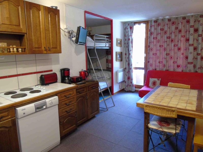 Ski verhuur Studio cabine 4 personen (12) - Résidence la Chaviere - Valfréjus - Woonkamer