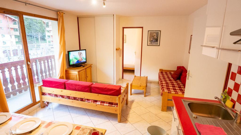 Ski verhuur Appartement 4 kamers bergnis 10 personen (20) - Résidence le Grand Argentier - Valfréjus - Woonkamer