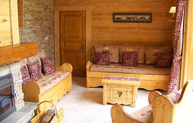Rent in ski resort Chalet Alpen Roc - Valloire - Living room