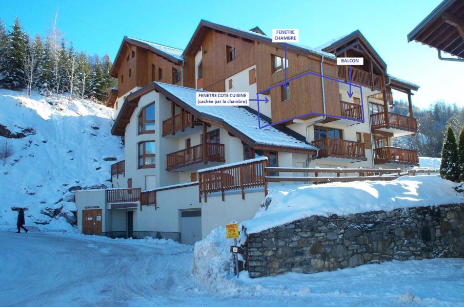Аренда на лыжном курорте Апартаменты 2 комнат 4 чел. (8) - Chalet de l'Arvette - Valloire - зимой под открытым небом
