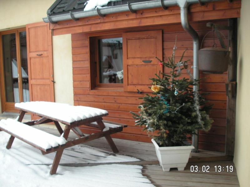 Rent in ski resort 6 room triplex apartment 12 people (4) - Les Fermes du Planet - Valloire - Terrace