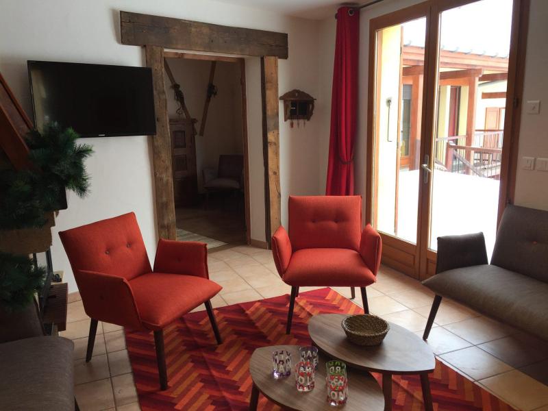 Ski verhuur Appartement triplex 6 kamers 12 personen (4) - Les Fermes du Planet - Valloire - Woonkamer