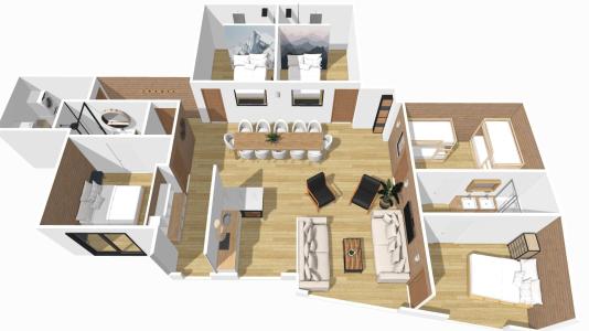 Location au ski Chalet 6 pièces 12 personnes - Chalet Eskimo - Valloire - Plan