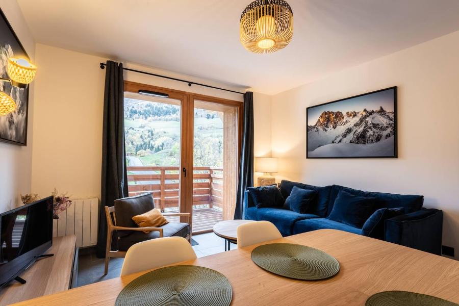 Skiverleih 2-Zimmer-Holzhütte für 4 Personen (G471) - Le Roc - Valmorel - Wohnzimmer