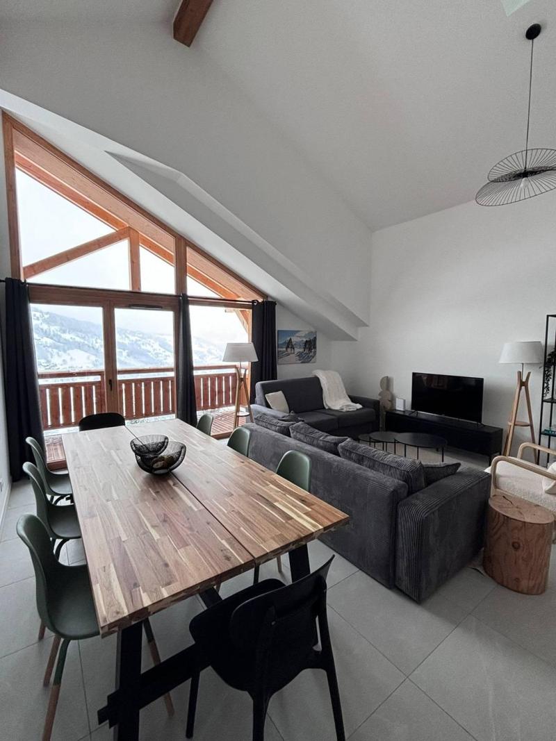 Skiverleih 4 Zimmer Appartement für 5-7 Personen (G490) - Le Roc - Valmorel - Wohnzimmer