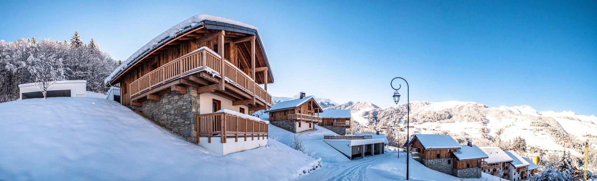 Holiday in mountain resort 4 room duplex chalet 6 people (Laurentide) - Les Chalets Lumi - Valmorel - Winter outside