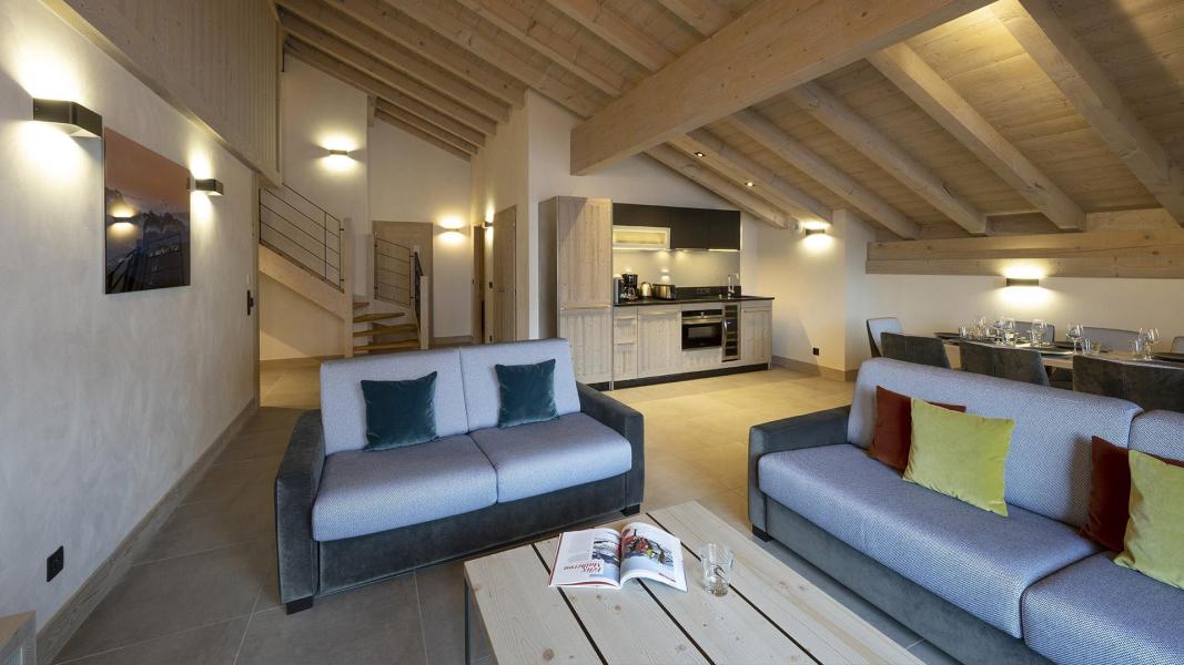 Ski verhuur Appartement duplex 5 kamers 10 personen - Résidence Akoya - Valmorel - Woonkamer