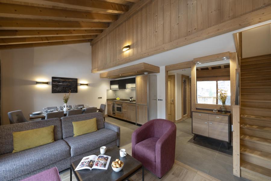 Rent in ski resort 4 room duplex apartment 8 people - Résidence Anitéa - Valmorel - Living room