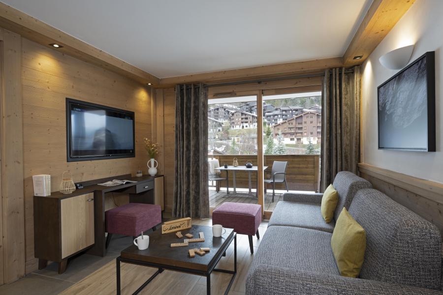 Ski verhuur Appartement 3 kamers 6 personen (Grand Confort) - Résidence Anitéa - Valmorel - Woonkamer
