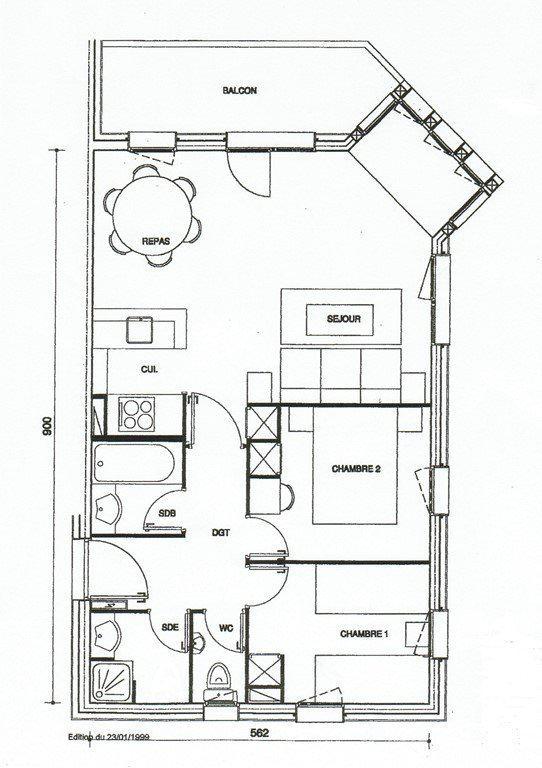 Skiverleih 3-Zimmer-Appartment für 7 Personen (GL280) - Résidence Athamante - Valmorel