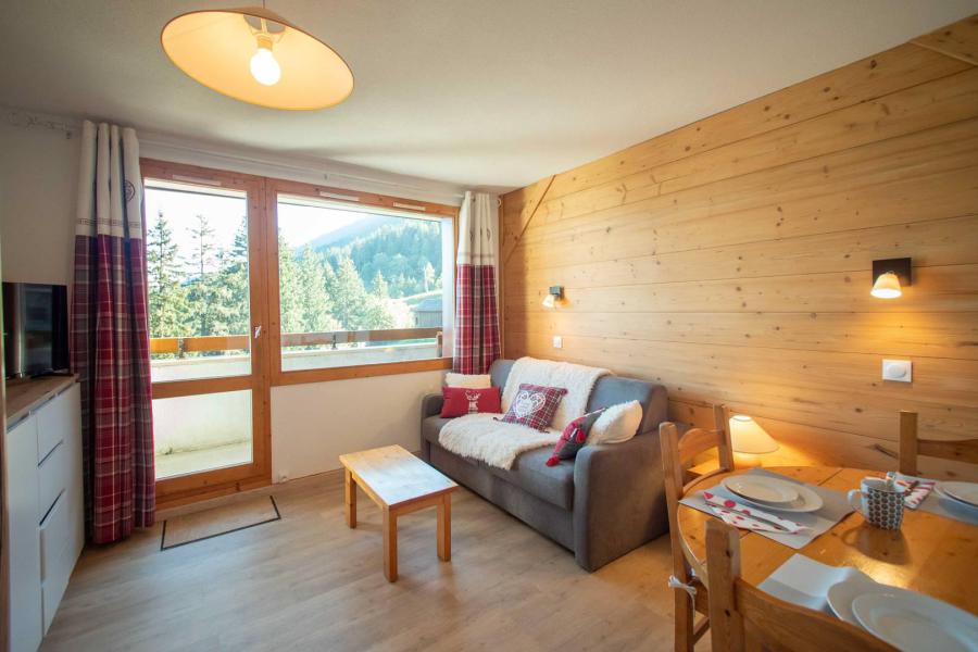 Skiverleih 2-Zimmer-Appartment für 4 Personen (454) - Résidence Cheval Blanc - Valmorel - Wohnzimmer