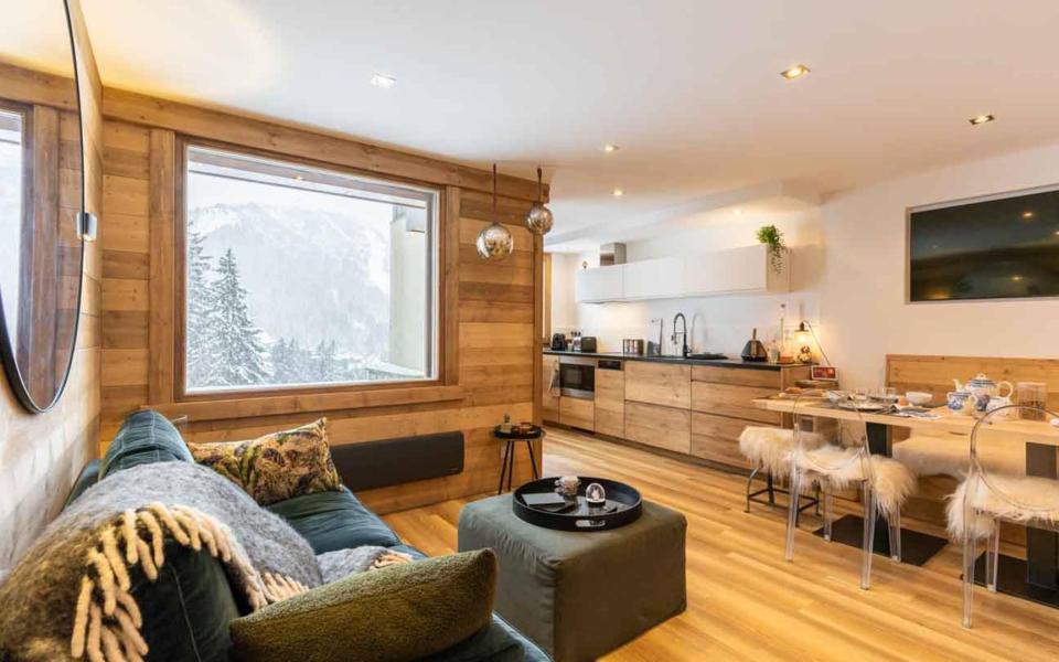 Ski verhuur Appartement 2 kamers 3 personen (G462) - Résidence Cheval Blanc - Valmorel - Woonkamer