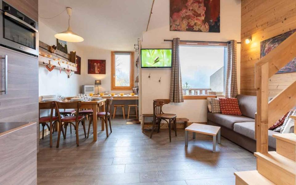 Ski verhuur Appartement 2 kamers 6 personen (G473) - Résidence Cheval Blanc - Valmorel - Woonkamer