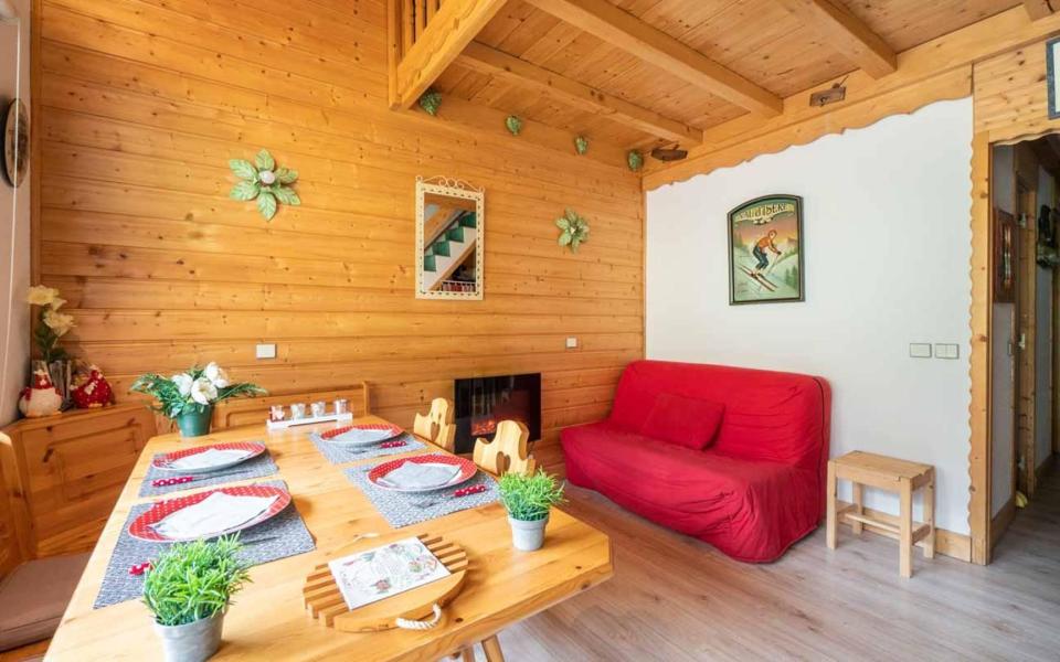 Ski verhuur Appartement 3 kamers mezzanine 6 personen (G479) - Résidence Cheval Blanc - Valmorel - Woonkamer