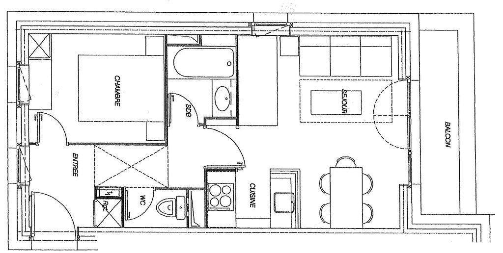Skiverleih 2-Zimmer-Appartment für 5 Personen (GL303) - Résidence la Valériane - Valmorel - Plan