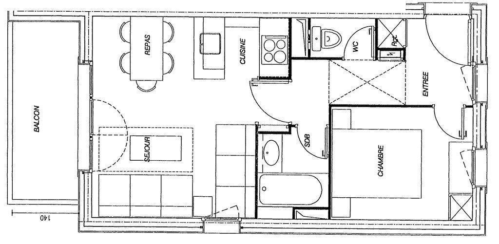 Skiverleih 2-Zimmer-Appartment für 5 Personen (GL320) - Résidence la Valériane - Valmorel