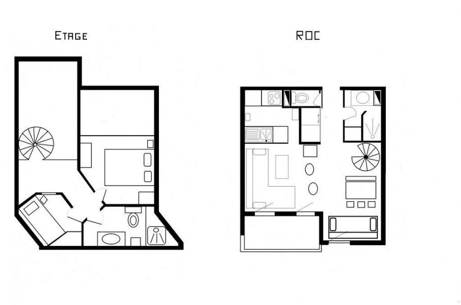 Ski verhuur Appartement duplex 3 kamers 6 personen (G375) - Résidence Lauzière-Dessous - Valmorel