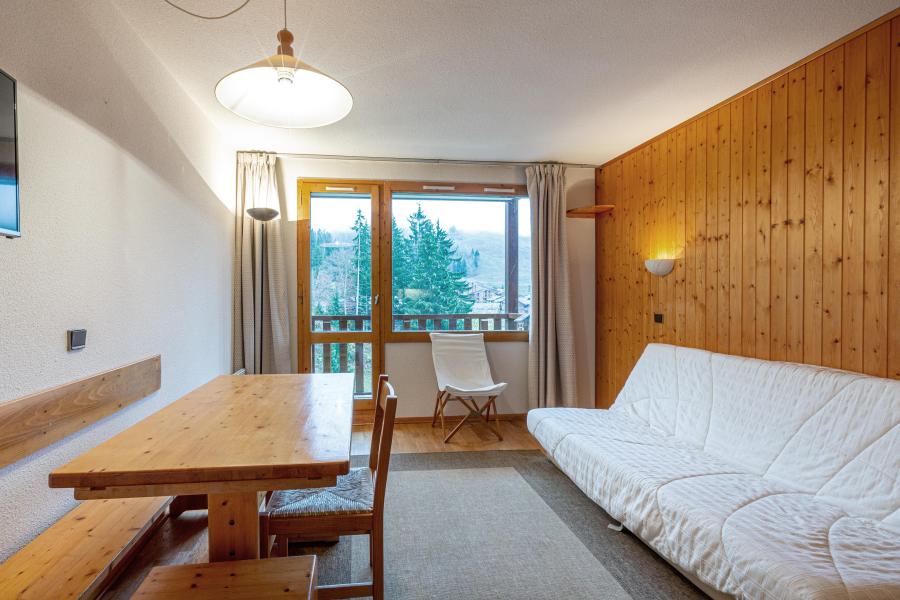 Skiverleih 2-Zimmer-Appartment für 4 Personen (C11) - Résidence le Cheval Blanc - Valmorel - Wohnzimmer