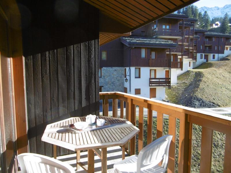 Location au ski Appartement 2 pièces mezzanine 6 personnes (049) - Résidence le Pierrafort - Valmorel - Terrasse
