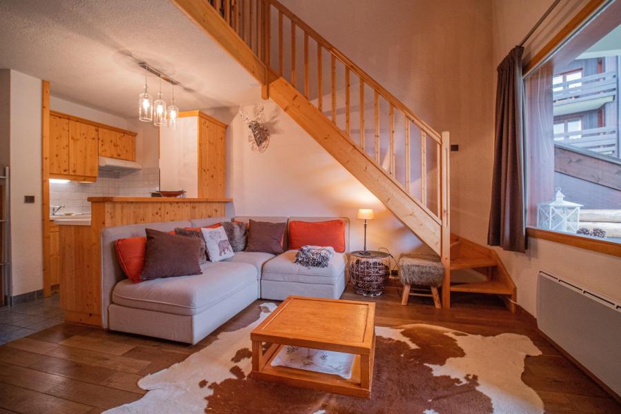 Ski verhuur Appartement duplex 4 kamers 10 personen (040) - Résidence les Côtes - Valmorel - Woonkamer