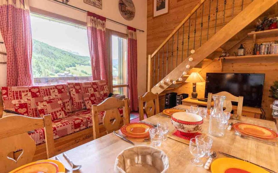 Rent in ski resort 4 room duplex apartment 8 people (G266) - Résidence les Marches - Valmorel - Living room