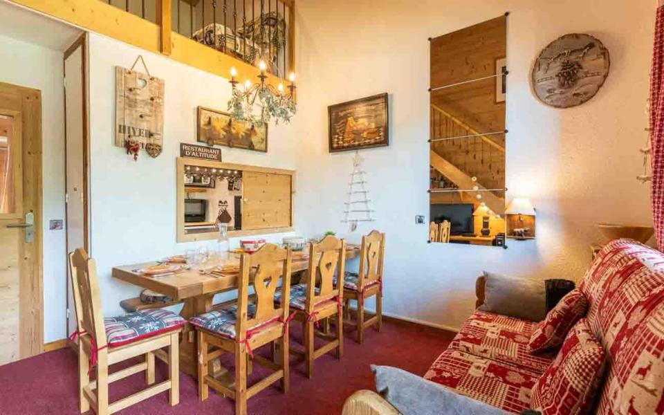 Skiverleih 4 Zimmer Maisonettewohnung für 8 Personen (G266) - Résidence les Marches - Valmorel - Wohnzimmer