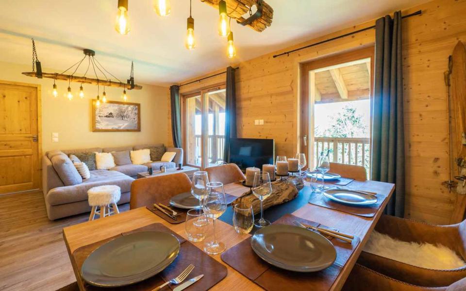 Rent in ski resort 4 room duplex apartment 8 people (G444) - Résidence Lumi - Valmorel - Living room