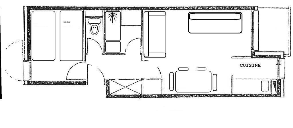 Skiverleih 2-Zimmer-Appartment für 5 Personen (G373) - Résidence Orgentil - Valmorel - Plan