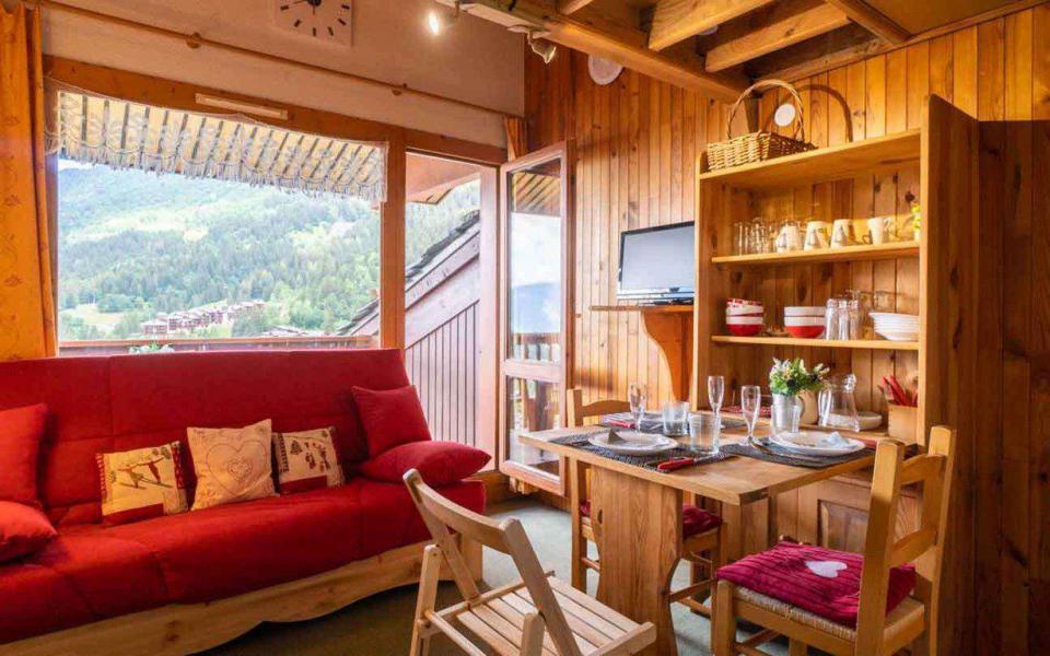 Ski verhuur Studio bergnis 4 personen (G427) - Résidence Portail - Valmorel - Woonkamer