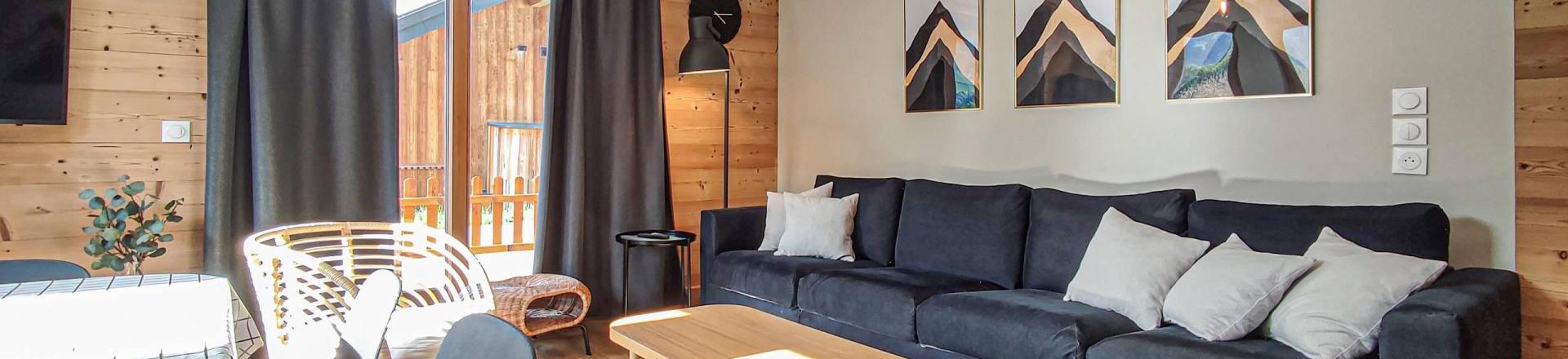 Rent in ski resort 4 room chalet 6 people (Magdalena) - Les Chalets Lumi - Valmorel - Apartment