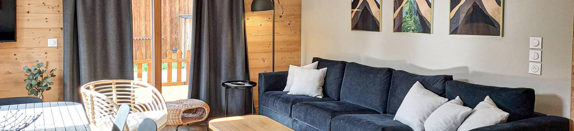 Rent in ski resort 4 room chalet 6 people (Magdalena) - Les Chalets Lumi - Valmorel - Apartment