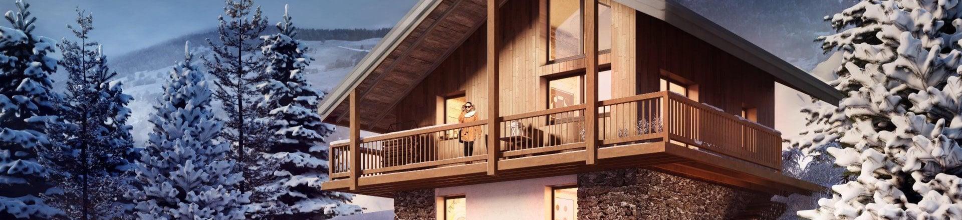 Rent in ski resort 4 room duplex chalet 6 people (Laurentide) - Les Chalets Lumi - Valmorel - Plan