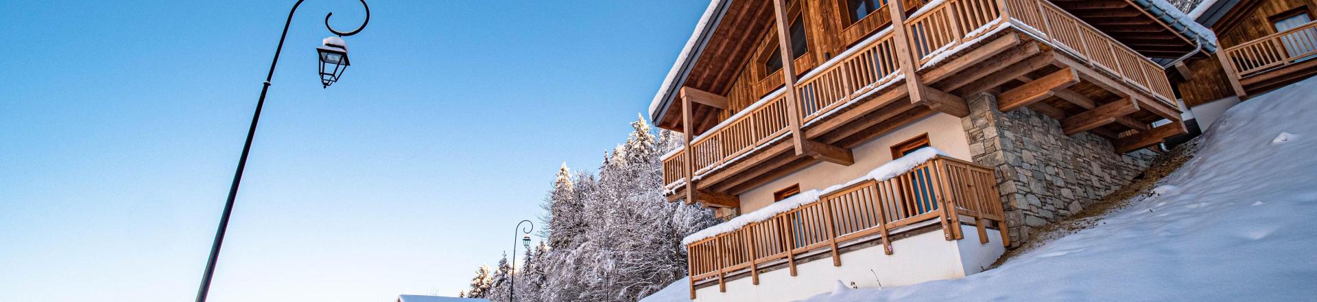 Аренда на лыжном курорте Шале дуплекс 4 комнат 6 чел. (Laurentide) - Les Chalets Lumi - Valmorel - зимой под открытым небом