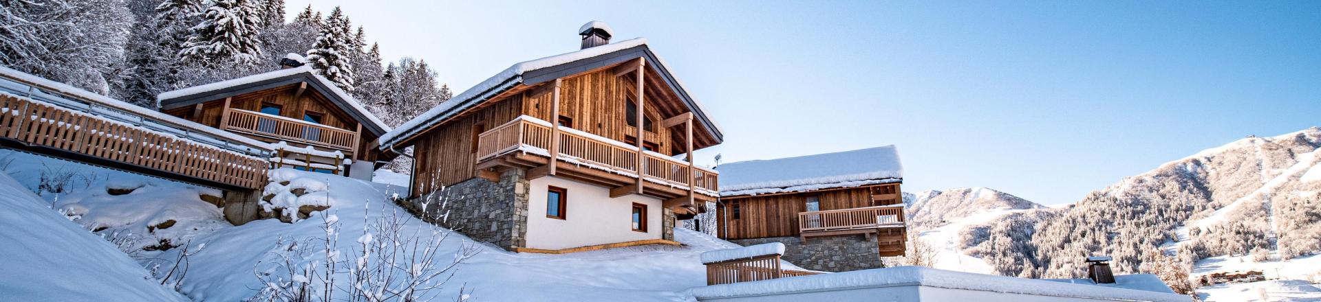 Ski verhuur Chalet duplex 5 kamers 8 personen (Gaspesie) - Les Chalets Lumi - Valmorel - Buiten winter