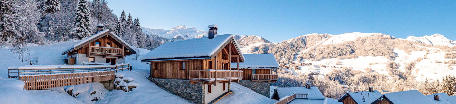 Rent in ski resort 5 room duplex chalet 8 people (Gaspesie) - Les Chalets Lumi - Valmorel - Winter outside