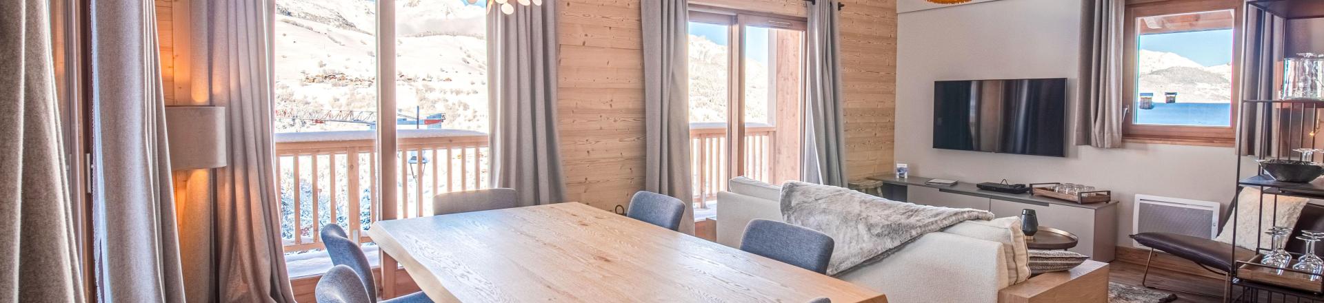 Location au ski Chalet duplex 4 pièces 6 personnes (Laurentide) - Les Chalets Lumi - Valmorel - Séjour