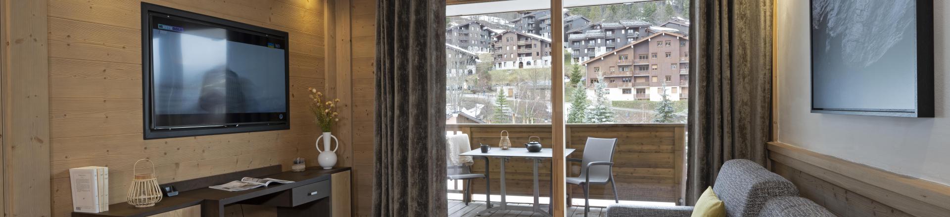 Location au ski Appartement 3 pièces 6 personnes (Grand Confort) - Résidence Anitéa - Valmorel - Coin séjour