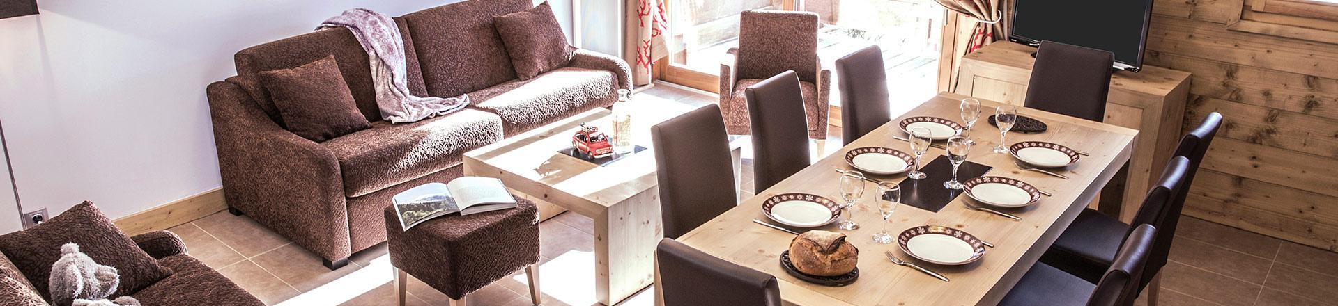 Alquiler al esquí Résidence Boutique La Grange Aux Fées - Valmorel - Comedor