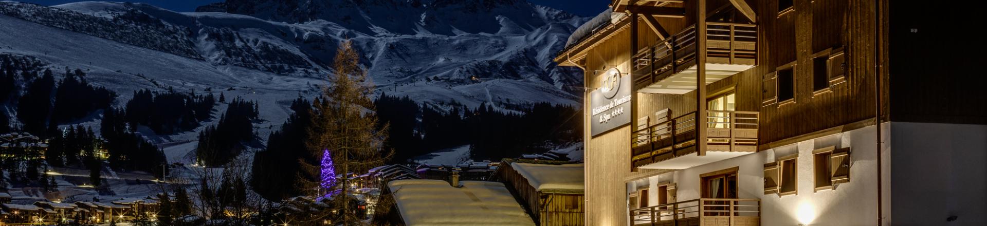 Location au ski Résidence la Grange Aux Fées - Valmorel - Extérieur hiver