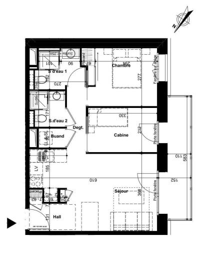 Ski verhuur Appartement 2 kabine kamers 4 personen (G471) - Le Roc - Valmorel - Kaart