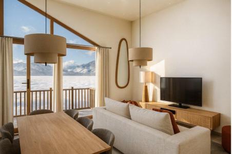 Skiverleih Le Roc - Valmorel - Wohnzimmer