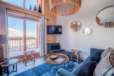 Ski verhuur Chalet duplex 5 kamers 8 personen (Gaspesie) - Les Chalets Lumi - Valmorel - Woonkamer