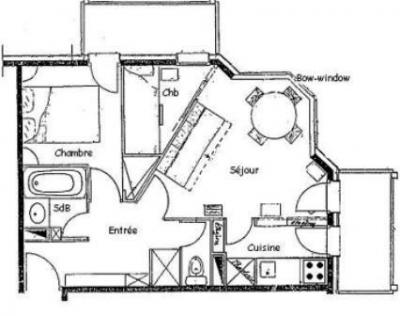 Skiverleih 3-Zimmer-Appartment für 6 Personen (G090) - Résidence Cheval Blanc - Valmorel