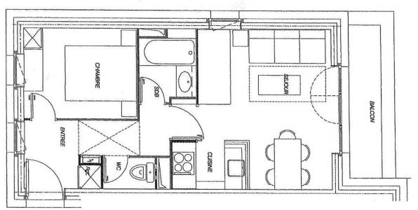 Soggiorno sugli sci Appartamento 2 stanze per 5 persone (GL303) - Résidence la Valériane - Valmorel - Mappa