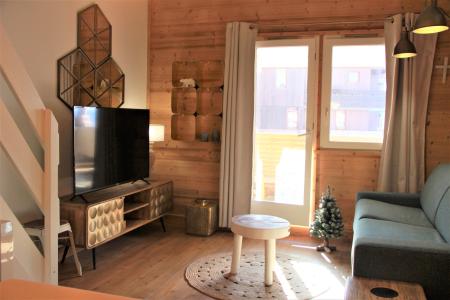 Ski verhuur Appartement 4 kamers 8 personen (3/1) - Résidence le Bourg Morel G - Valmorel - Woonkamer