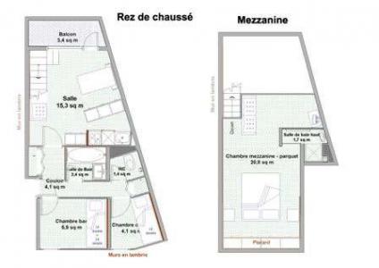Skiverleih 3 Zimmer Maisonettewohnung für 6 Personen (G257) - Résidence Orgentil - Valmorel - Plan