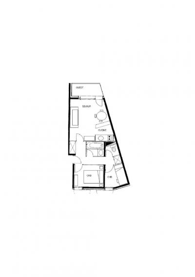 Location au ski Appartement 3 pièces 6 personnes (G246) - Résidence Orgentil - Valmorel - Plan
