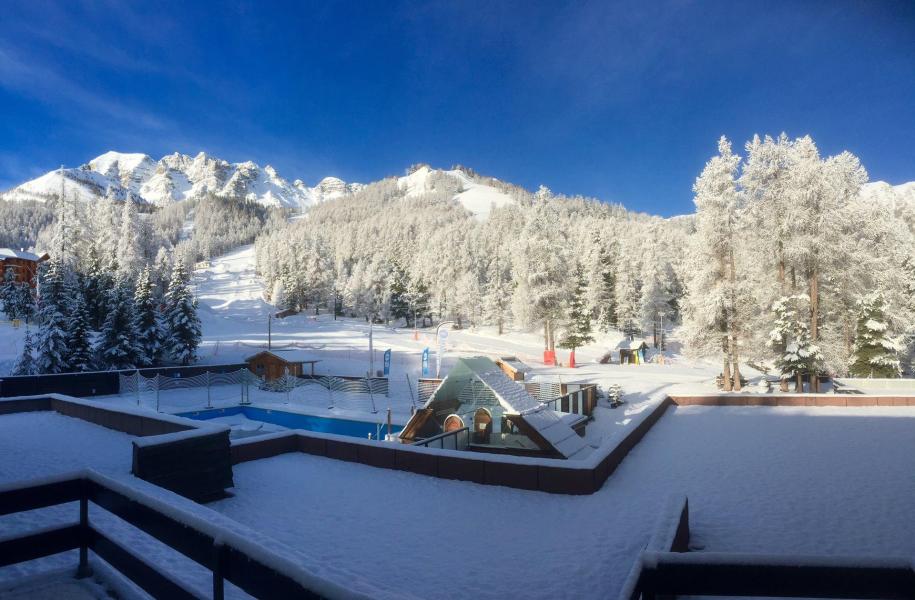 Skiverleih 2-Zimmer-Holzhütte für 6 Personen (103) - Le Panestrel - Vars - Draußen im Winter