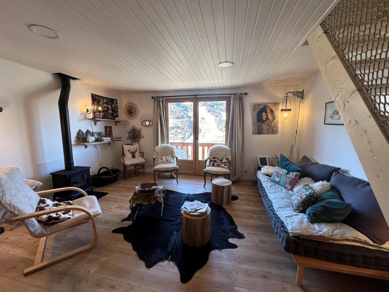 Rent in ski resort 4 room duplex apartment cabin 6 people - Résidence La Piloselle - Vars - Living room