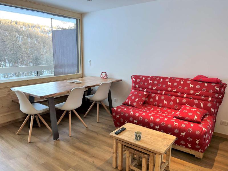 Skiverleih 2-Zimmer-Holzhütte für 6 Personen (306) - Résidence le Forest - Vars - Wohnzimmer